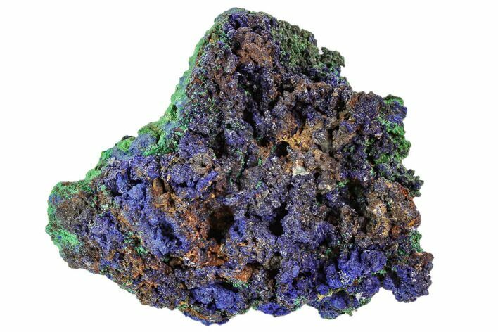 Sparkling Azurite and Malachite Crystal Cluster - Morocco #104393